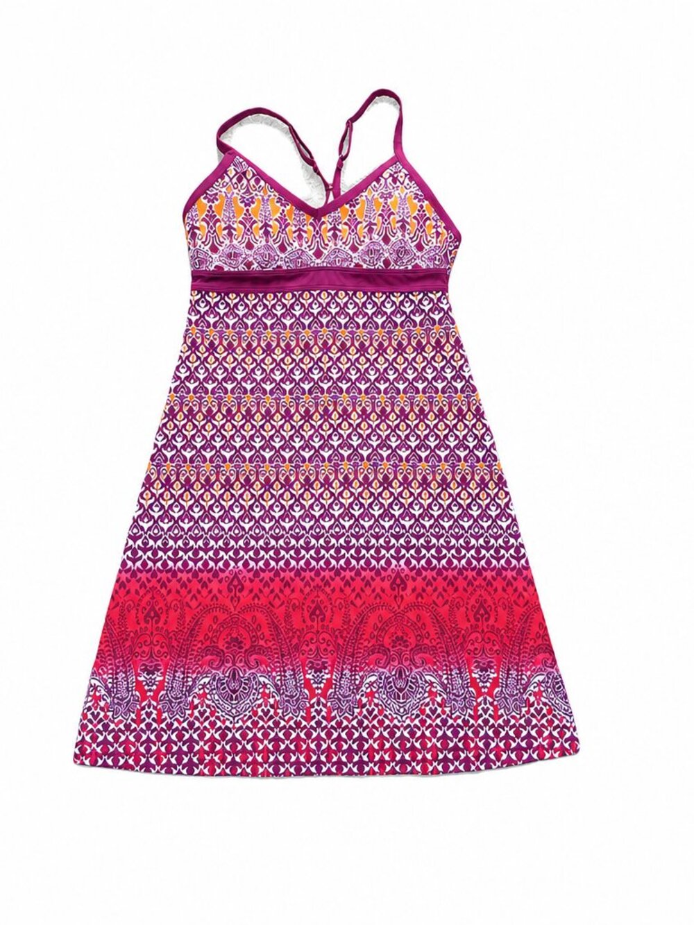 Athleta XS Longline Active Cami Built‑In Bra Adjustable Straps